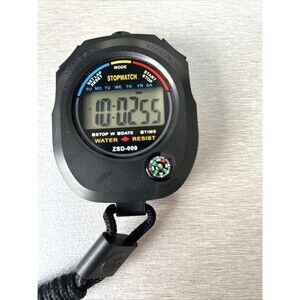 Sportwatch ZSD-009 Stop Watch Timer Clock Water Resistant w/ Compass